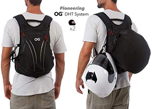 OG Original Roadrunner Motorcycle Backpack Waterproof Black Light Weight 20L, Motorbike Helmet Bag, Helmet Holder, Helmet Strap, Cycling, Antitheft, Laptop, Reflective
