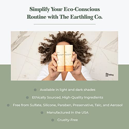 The Earthling Co. Dry Shampoo For Dark Hair – Volumizing Hair Powder For Brown And Black Hair - Vegan Formula For All Hair Types – Talc, Paraben, Sulfate, And Silicone Free, 2.6 Oz #TOP2