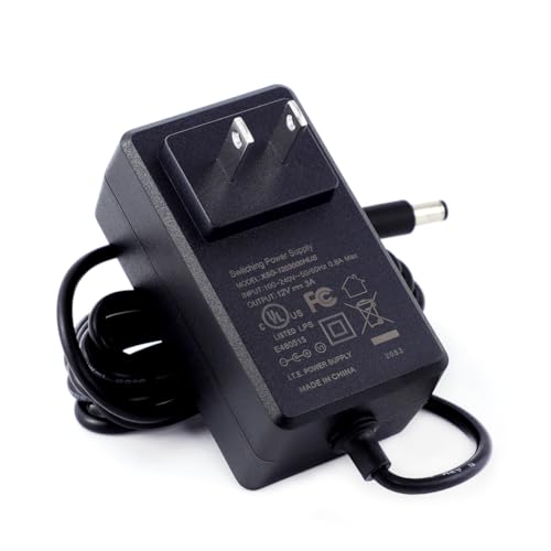 [UL Listed] MIXGOO 12V 3A Power Supply Charger (Input AC 100V-240V, Output DC 12 Volt 3 Amp 36 Watt) Adapter Switching Transformer Converter DC 5.5mm x 2.1mm / 5.5mm x 2.5mm Universal