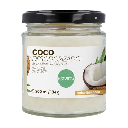 Aceite de Coco Desodorizado bio 200 ml Naturitas Essentials | Sin Gluten | Sin olor | Ideal para todo tipo de uso