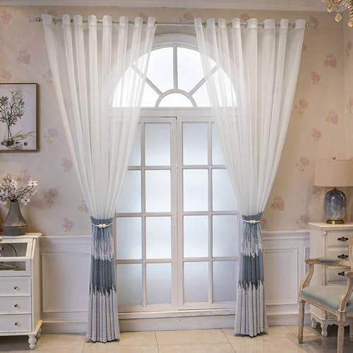 Rideau transparent salon de qualité supérieure à oeillets - 3
