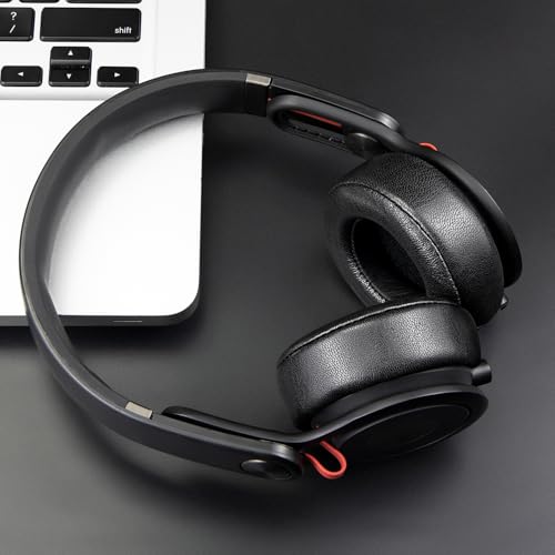 Almohadillas para auriculares SOULWIT Professional, repuesto para Beats by Dr. Dre Mixr, con cuero proteico más suave y espuma aislante de ruido - Negro miniatura 4
