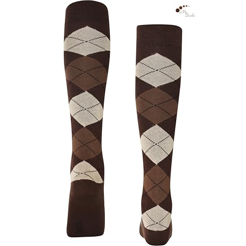 Image of Mysocks Unisex Extra Fine Combed Cotton Knee High Socks, Hand Linked Toe, Soft Latex Band