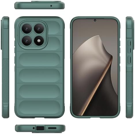 Coverzone Xiaomi 15T İle Uyumlu Kılıf TPU Oyuklu Arka Yüzey Z-Etnik Esnek Silikon Kapak Redmi 15 için O-tto Prime Silikon Kılıf Koyu Yeşil - Görsel 4