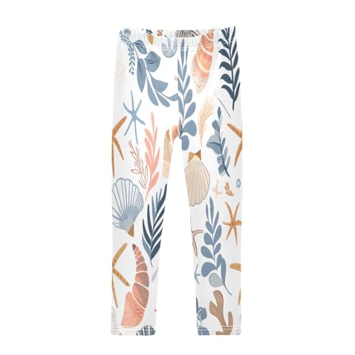 Bolaz Toddler Girls Leggings Printed Yoga Pants Leggings Shell Starfish for Kids