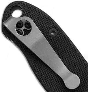 1PC Black Stone Wash Gold Deep Carry Pocket Clip For Spyderco Para 3 (Stone wash)