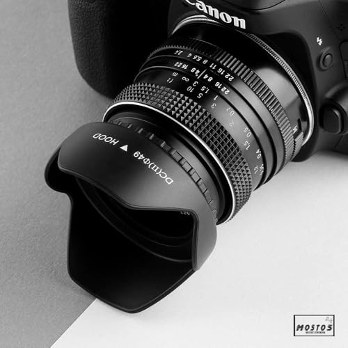 Image of MOSTOS - 49mm Camera Lens Hood for Sony FE 50mm f /1.8 (Not for 2.8), for Canon EF 50mm f /1.8(Not 1.4) STM(Not II) and Other Lenses with 49mm Filter Thread Size