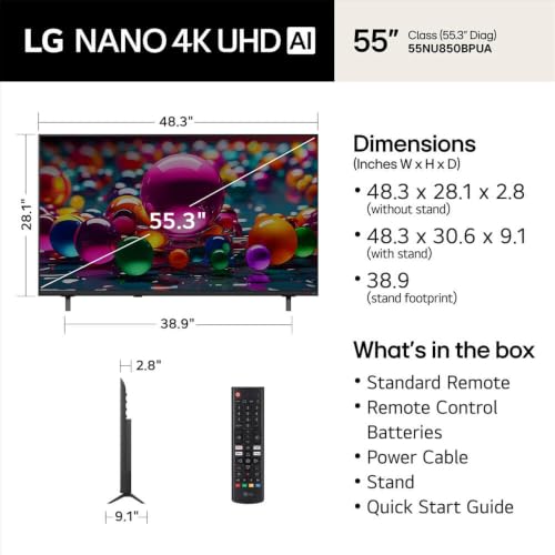 Image of LG 55NU850BP 55 inch Class 4K Nano UHD Smart TV