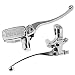 1" Brake Master Cylinder & Clutch Set Chrome for Honda Shadow VTX1800 Kawasaki Vulcan Yamaha Road Star Suzuki (1 Pair, Left + Right)
