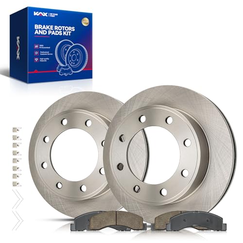 Image of KAX Front Brake Kit, OE Brake Rotors and Ceramic Brake Pads | Fits Ford F-250 Super Duty 1999-2004, Ford F-350 Super Duty 1999-2004, Ford Excursion 2000-2005, Automotive Replacement Brake Kit