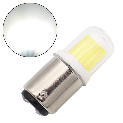 GRV Ba15d 1076 1142 COB 1511 LED Lights for Vehicle Boat 2.5Watt Double Contact Bayonet Base With Glass Cover AC/DC 12V -14V 25W Halogen Bulbs Replacement Cool White Pack of 2 - Thumbnail 2