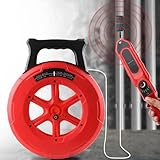 Pipe Locators 20/30/40m PVC Pipe Locators Underground Pipeline Blocking Clogging Finder with 7 Probes for PVC/Plastic/Metal Underground Pipeline Clog Sewer Finder 20m