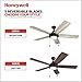 Honeywell Ceiling Fans Ventnor, 52 Inch Modern Farmhouse Indoor LED Ceiling Fan with Light, Pull Chain, Three Mounting Options, Dual Finish Blades, Reversible Motor - 50607-01 (Bronze)