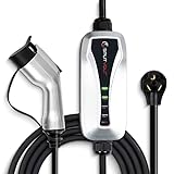 Splitvolt NEMA 10-30 Level 2 EV Charger 240V with 16 ft Cord, Fastest NEC 30 Amp Circuit Charging, J1772 Plug, Includes EVSE Cable Travel Bag