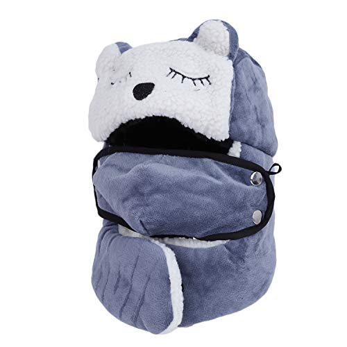 Cartoon Winter Hats Ski Cap for Girls Boys Windproof Thermal Fleece Trapper Hat with Earflap Face Warmer3