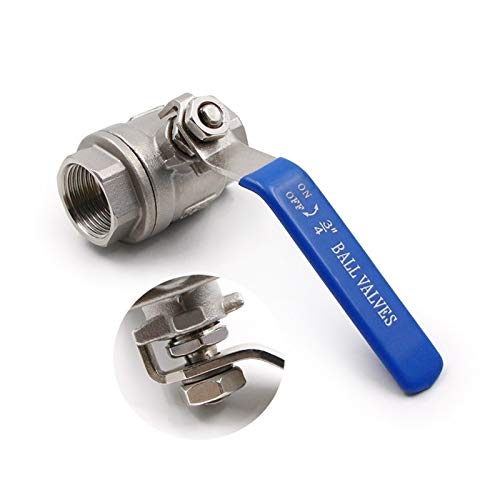 Robinet à tournant sphérique 3/4 en acier inoxydable SS304 à passage intégral