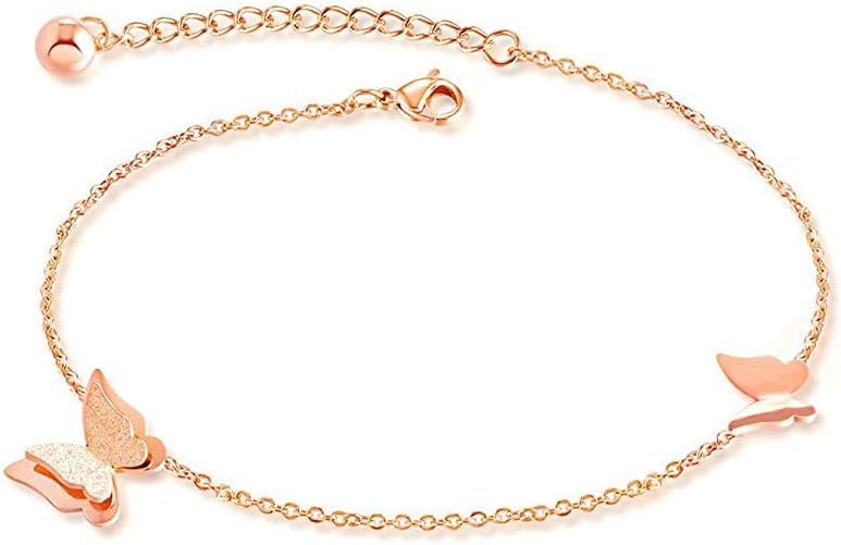 El Regalo 1 Leg Stainless Steel Butterfly Chain Anklet- Anti-Tarnish/Waterproof Fashionable Butterfly Anklets for Girls & Women (Style-1) (B0CWXXSSGV) Amazon Price History, Amazon Price Tracker