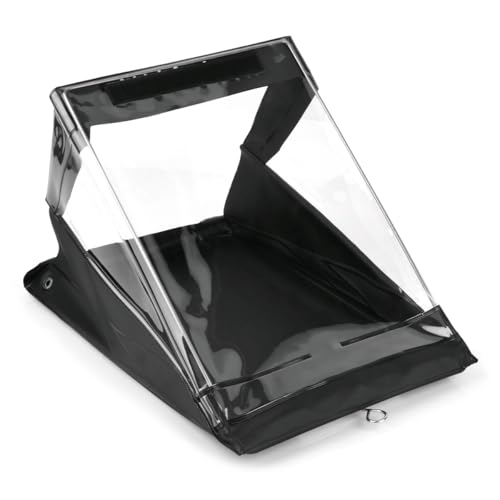 CENBEN Waterproof Clipboard A4 with Transparent PVC Screen, Outdoor Covered Clip Board with Storage, A4 Waterproof Document Holder, Black Clipboard with Cover to Protect Documents from Rain, Snow