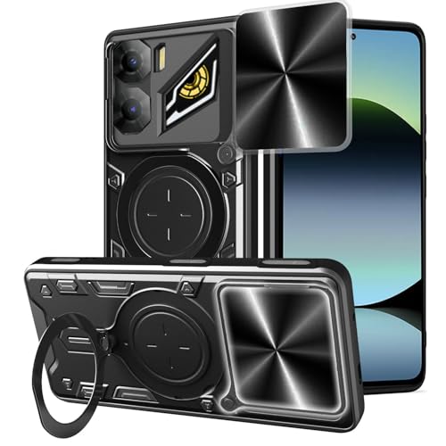 Elubugod Compatible with ZTE Nubia Neo3 Case Cover,with Slide Camera Lens Cover Compatible with ZTE Nubia Neo 3 5G Z2464N Case Black