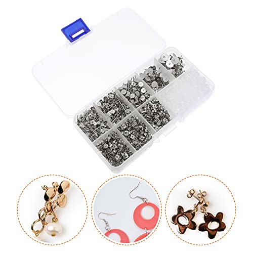 EXCEART Caixa 1 Mensagens Brinco Hipoalergênico Almofada Plana Brinco Studs Com Borboleta de Metal E