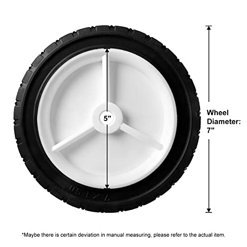 7 Inch Wheels Replaces For Oregon 72-107, 2 Pack Universal Wheels Tires Compatible With Craftsman Jd Lawnmower Edger, Bbq Grills, Radio Flyer Wagon, Hand Truck, Utility Cart, Snowblower #TOP1
