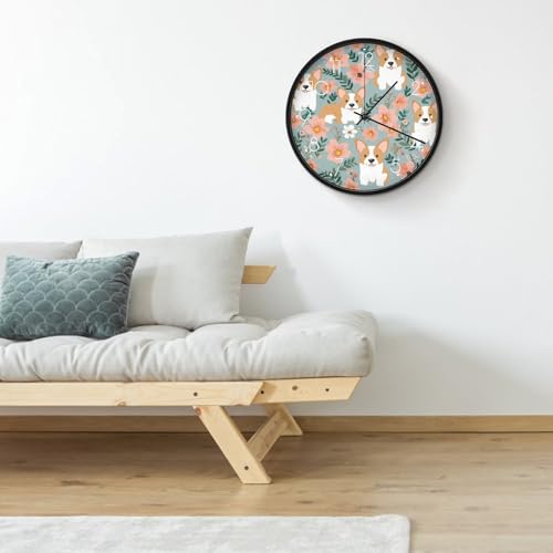 Horloge murale moderne Corgi au design rond et finitions soignées - 5