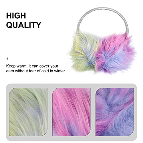 Gatuida Earbuds Girl Clothes 1Pc Ear Cute Rainbow Earmuffs Head- Wear Fluffy Winter Ear Cover Comfortable Outdoor Winter Ear Warmers Girl Clothes #TOP3