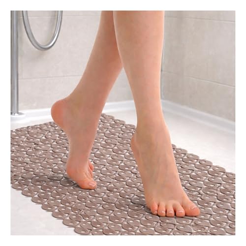 Miniatura 2 de Tatay Alfombra Bañera Antideslizante Opaca 70 X 36 Cm Ventosas De Gran Sujeción Seguridad Antideslizante Certificada Higiene Pvc Antibacteriano Diseño De Peces - Modelo Piscis - Taupe