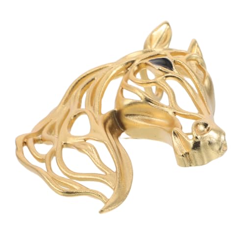 Broche de solapa de caballo 2026 pin decorativo de metal dorado con acabado premium