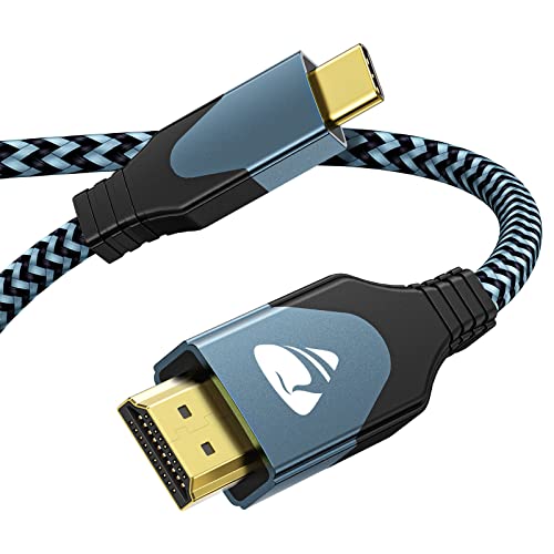 USB C till HDMI-kabel 4K Aioneus USB typ C till HDMI-kabel (Thunderbolt 3-kompatibel) för hemmakontor, kompatibel med iPad Pro 2020, MacBook Pro