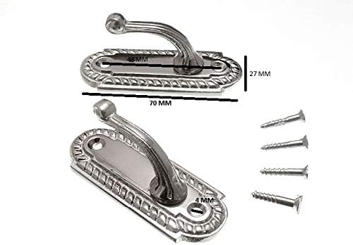 6 X Georgian Curtain Tie Hold Backs, Chrome Finish