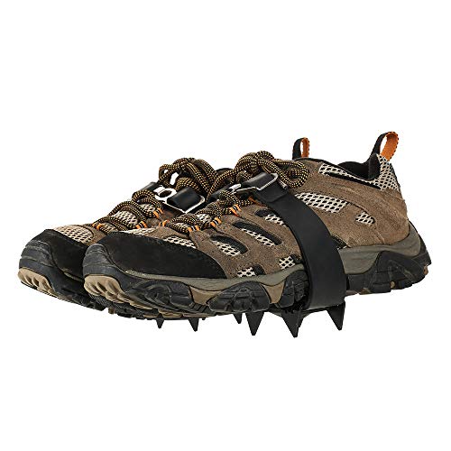 Crampon, Andoer 4 Crampons de dente Escalada de montanha ao ar livre, caminhada, esqui no gelo, neve