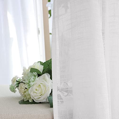 Image of HOMEMONDE Sheer Curtains for Living Room, Bed Room - Transparent Curtain Home Decor