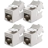 netzwerkbuchsen deleyCON CAT 6a MINI Keystone Modul // RJ45 Patchkabel Netzwerkkabel Verbinder