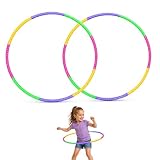 2 Stück Hula Hoop Reifen Kinder,Hullahub Reifen Für Kinder,Hulahoopreifen Für Kinder,Hula Hoop Reifen,Abnehmbares Hullahub Reifen Für Kinder,Für Fitness,Sport,Kinders 4 Jahre Erwachsene,60 cm Ø