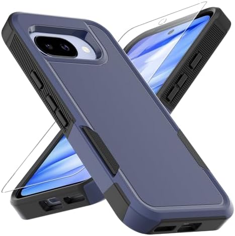 For Google Pixel 9a Retro Magsafe Magnetic PU Back Cover Phone Case(Blue - View #7