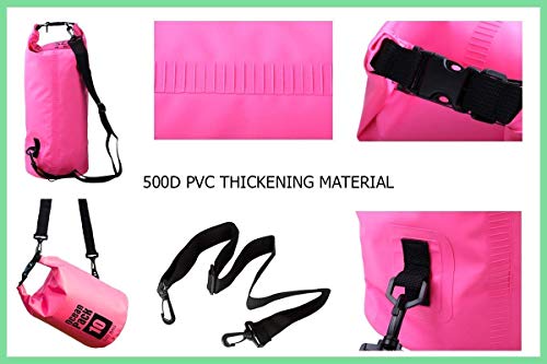 Image of PVC Outdoor Ocean Pack Waterproof Dry Bag Camping Storage Bag Organizer for Traveling (Multicolor) (15 Liter)