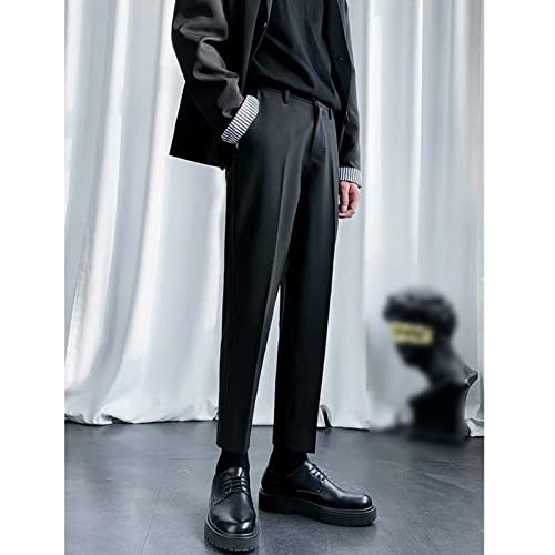 Men's Business Vertical Straight Suit Pants Classic-Fit Flat-Front Dress Pant Slim-Fit Golf Straight Pant4