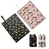 Qunkun Sitzkissen Faltbar Outdoor, 2 Stück Matte Wasserdicht, Kinder Outdoor Kinder, Tragbar Faltbare Sitzkissen, Wander Jagd Zubehör Garten Stadion Hunting (Schwarz Grau)