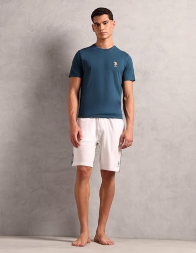 Image of U.S. Polo ASSN. Mens Crew Neck Embroidered Logo I633 Lounge T-Shirt - Pack of 1
