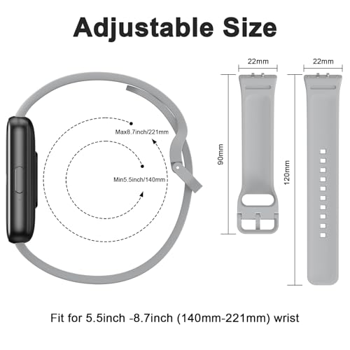 Image of Tobfit Strap Compatible for Samsung Galaxy Fit 3 (Watch Not Included), Flexible Premium Adjustable Watch Band for Galaxy Fit3 2024 SM-R390 Men & Women