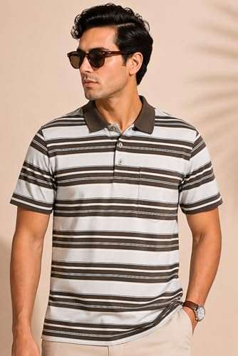 Image of SANE ORIGINALS Polo T-Shirt for Men with Pocket || Striped Polo for Men