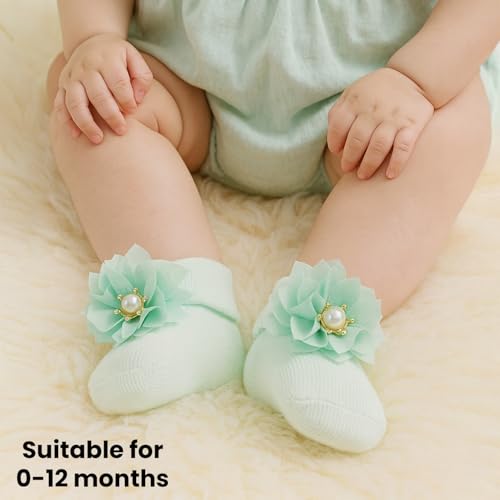 Image of SYGA NewBorn Baby's Regular Cotton Socks (Pack Of 3) For 0-12 months