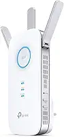 TP-Link RE450 Extensor de Rango de Repetidor WiFi de Banda Dual Universal, 3 Antenas Externas, Puerto Gigabit Ethernet, AC1750, Modo AP Compatible, Blanco