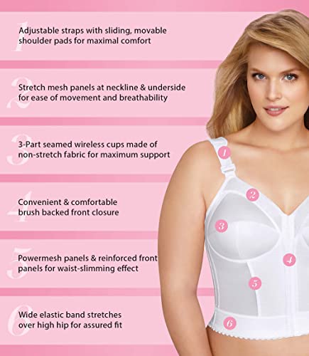 Image of Exquisite Form 5107530 FULLY Slimming Wireless Back & Posture Support Longline Bra with Front Closure