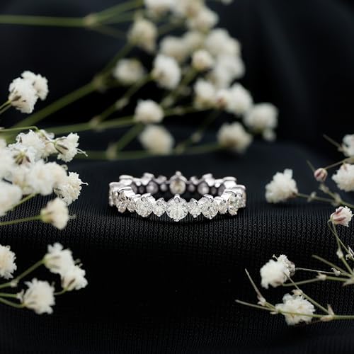 Certified Moissanite Eternity Ring for Women, D-Vs1 Quality, Wedding Anniversary Ring (Ready to Gift)3
