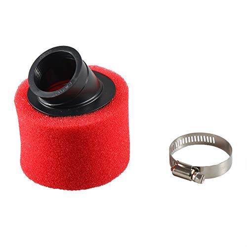 38mm Double Mousse Filtre à Air Rouge Nettoyant Universel pour 50cc à 125cc Motos Karts ATV Quads