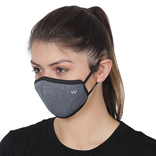 Image of Wildcraft SUPERMASK W95+ Reusable Outdoor Respirator 2P : POINTEL : GRY DARK : S