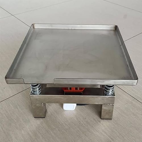 Mesa vibratoria para concreto, plataforma de vibración para ensayos en banco, mesa vibratoria pequeña para concreto, mesa vibratoria mini de acero inoxidable, 3000-3600 vibraciones por minuto, para agitar polvos húmedos, 35 x 35 cm miniatura 6
