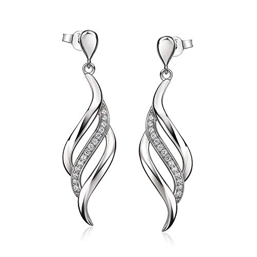Boucles d'oreilles MATERIA argent 925 et zircone de haute joaillerie #SO-455